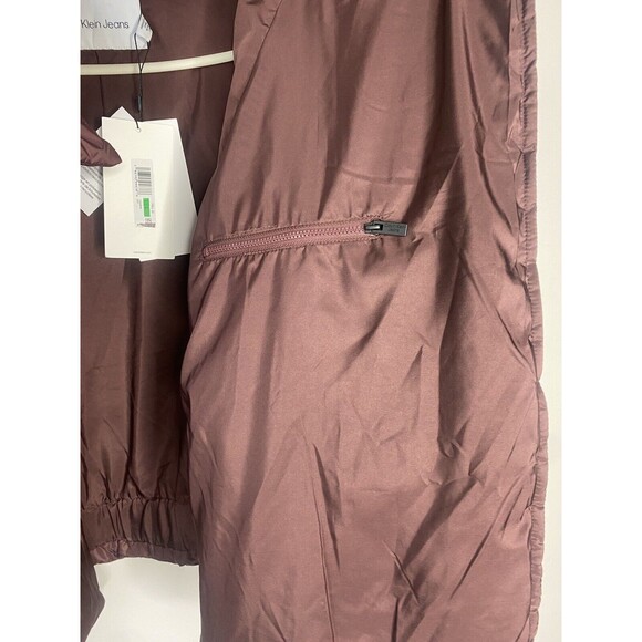 Calvin Klein Jeans Womens Zip-Front Puff Jacket Bitter Chocolate L - Picture 11 of 11